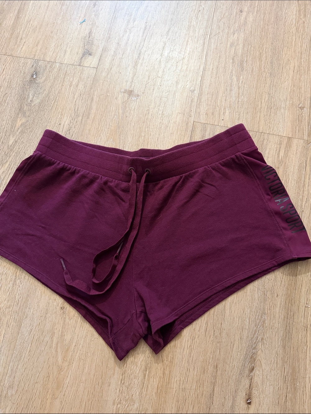 Victoria's Secret Deep Berry Drawstring Athletic Shorts